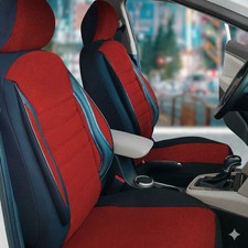 Schonbezüge Sitzbezüge für Hyundai H-1 Travel Starex H100 Schwarz Rot 2+1 Vorne