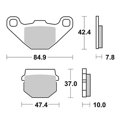 BREMSSCHEIBEN SBS CT ADLY SILVER FOX 100 2006