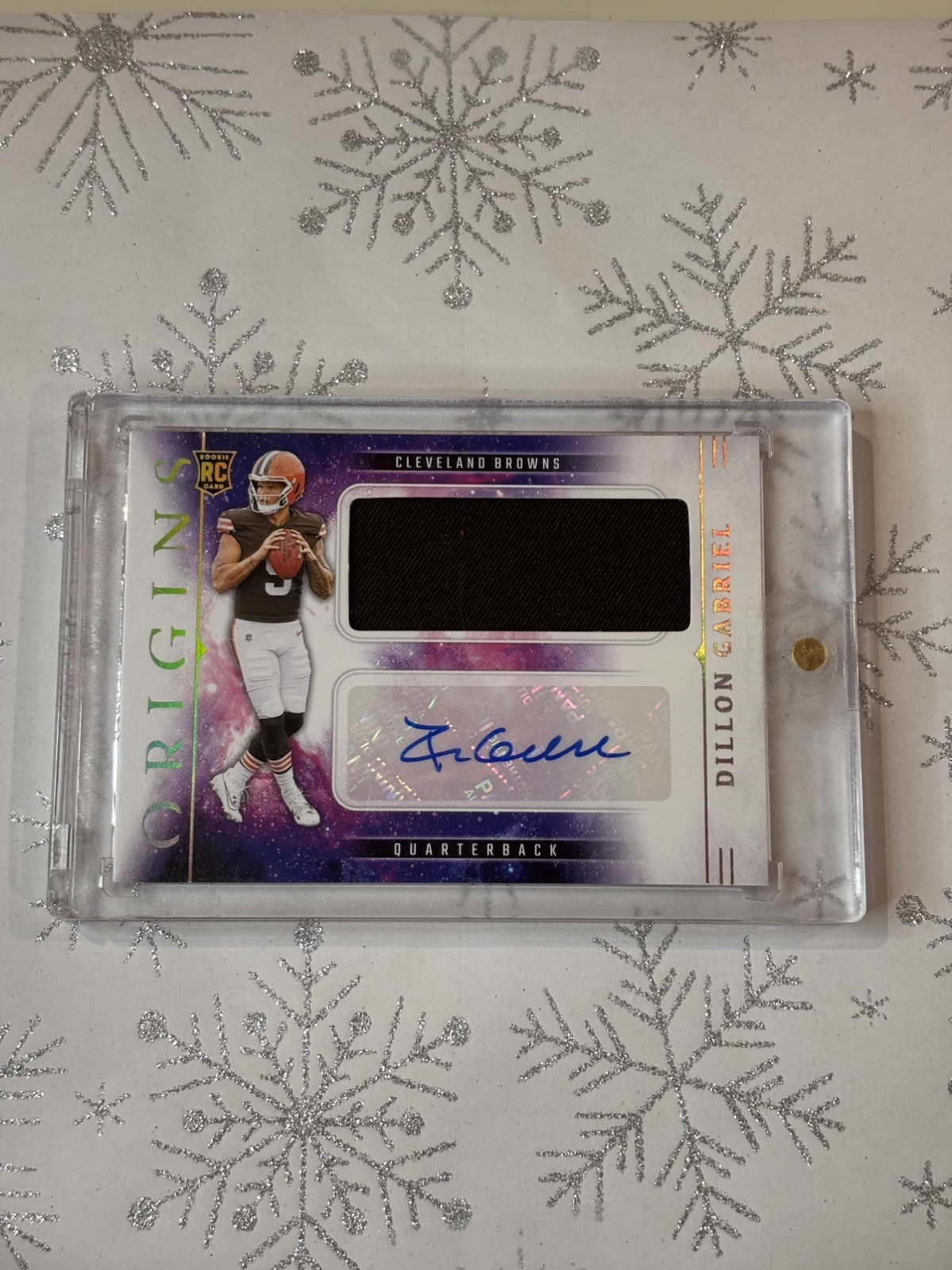 2025 Panini Origins Dillon Gabriel RPA RC #RJJ-DGL Rookie Patch Auto Browns 🔥