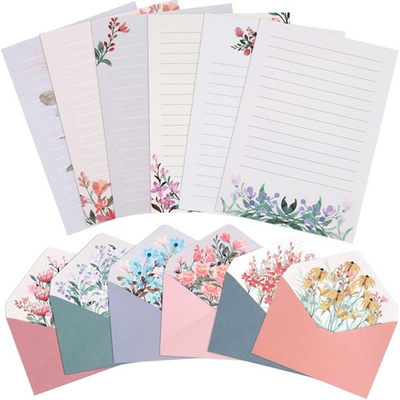 #ad 36 PCS Writing Paper and Envelopes SetWarm Floral Themed Stationary Set for Wed $10.82