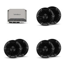 Rockford Fosgate Marine Audio System   M0-65B 6.5" Speakers 6 Pack Black  ...