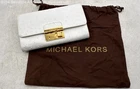 Michael Kors Women's White Leather Classic Inner Pockets Bifold Wallet