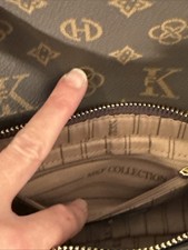 Designer Luxury Women'Ss Bags Shoulder Purse Handbag-Brown Gold Accents-Vtg Styl 12