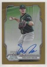 2019 Bowman Sterling Prospect Gold Refractor 27/50 Sheldon Neuse Auto 4k8
