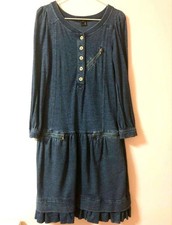Marc By Marc Jacobs L/S Cotton Knit Docking Dress Indigo Blue XS