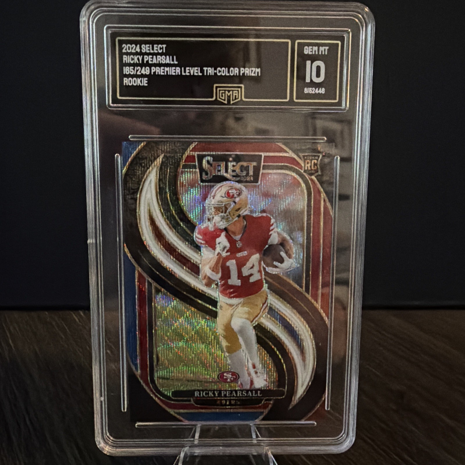 2024 Panini Select - Premier Level Ricky Pearsall #173 Tri-Color Prizm /249 (RC)