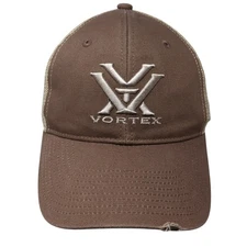 Vortex Mesh Back Trucker Hat Brown One Size Embroidered Colorblock