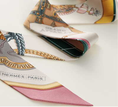 NEW Hermes Grand Apparat Twilly - Pink Rose Nacre / Gold