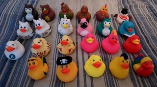 Rubber Ducky Lot Of 23 Silly Ducks