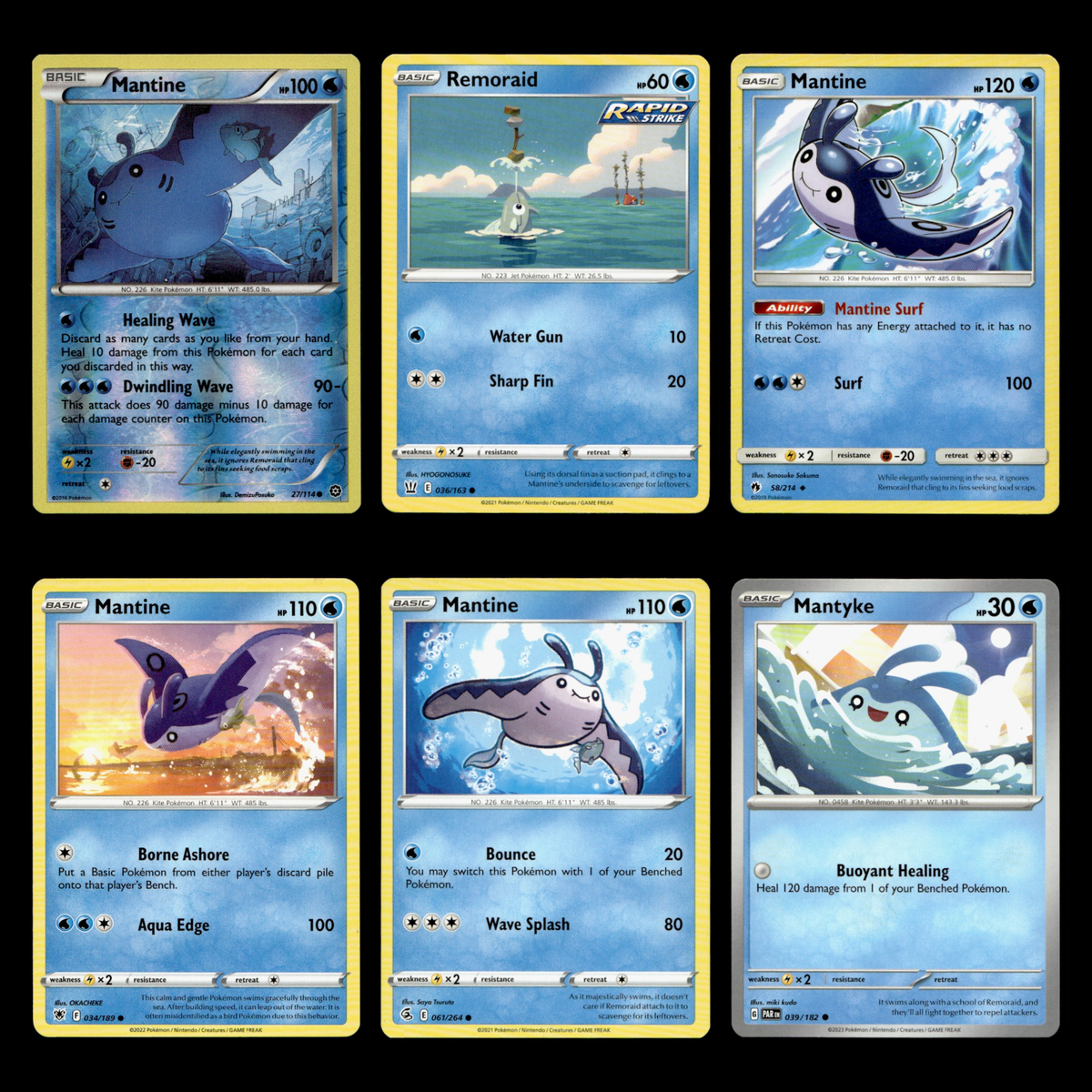 6x Mantine Lot Remoraid Scorbunny 27 XY Steam Siege Pokemon Cards  Collection Set | eBay