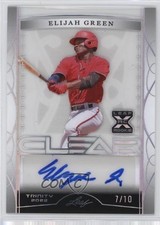 2022 Leaf Trinity Clear Silver Spectrum Foil 7/10 Elijah Green #CA-JJ1 Auto 0a17