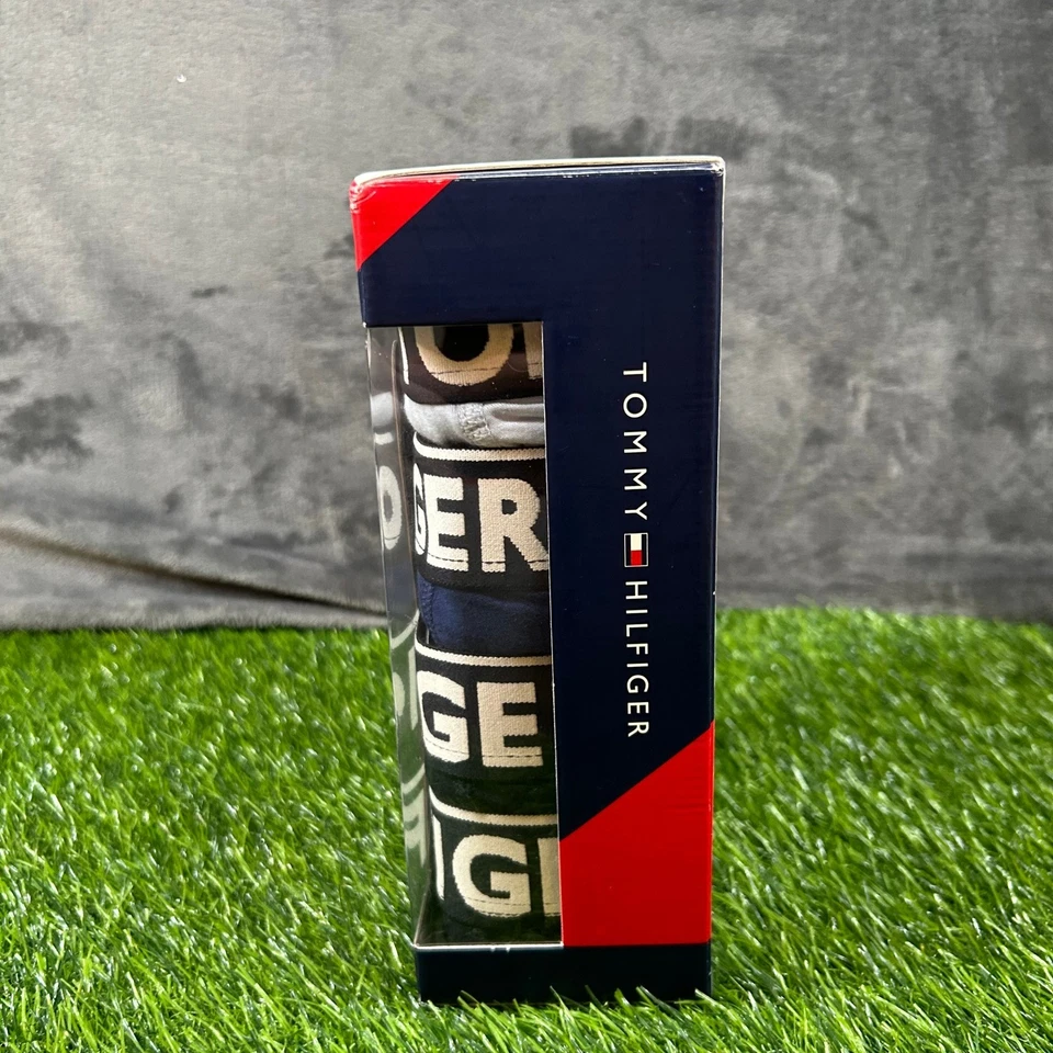 Paquete de 4 calzoncillos boxer Tommy Hilfiger cómodos elásticos para hombre grandes 36-38" ropa interior Foto 3 de 4