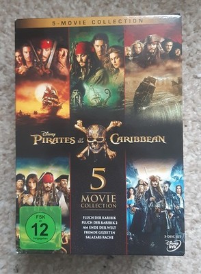 Pirates of the Caribbean Teil 1-5 DVD Box - Alle Filme in einer Collection - NEU