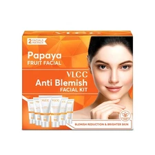 VLCC Papaya Fruit Facial Kit 60g | Glow, Tan Removal | Home Facial with Extracts