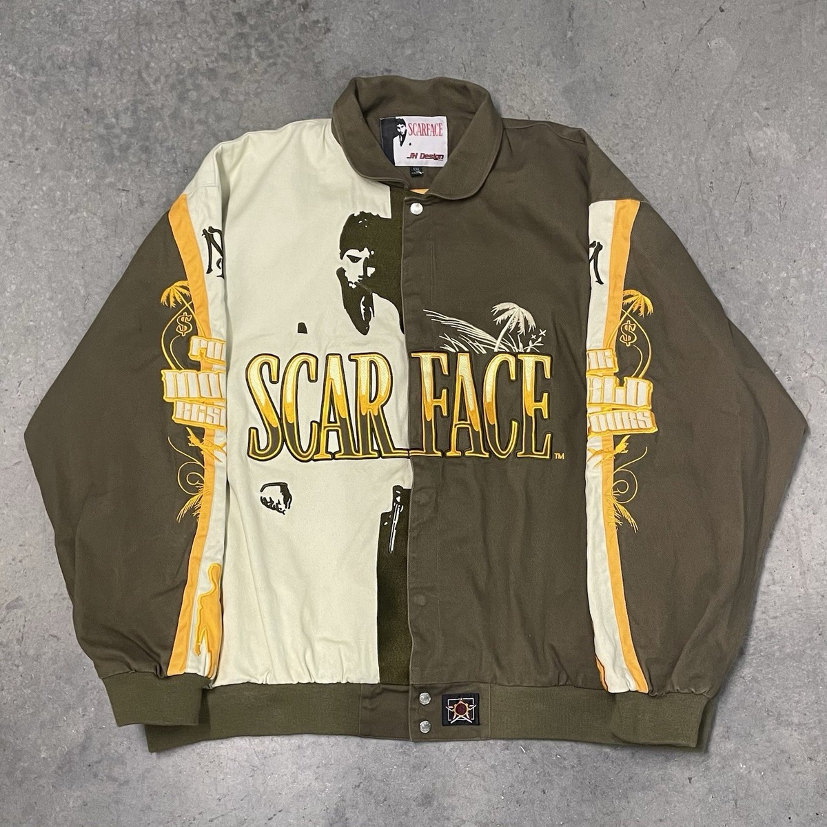 JH Design SCARFACE ジャケット スカーフェイス Size 6XL - Vintage JH Design Scarface Jacket Racing Nascar Jeff