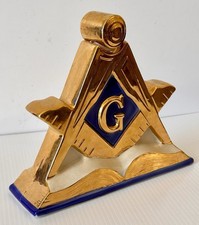 VTG Freemason Masonic Ceramic Whiskey Decante...