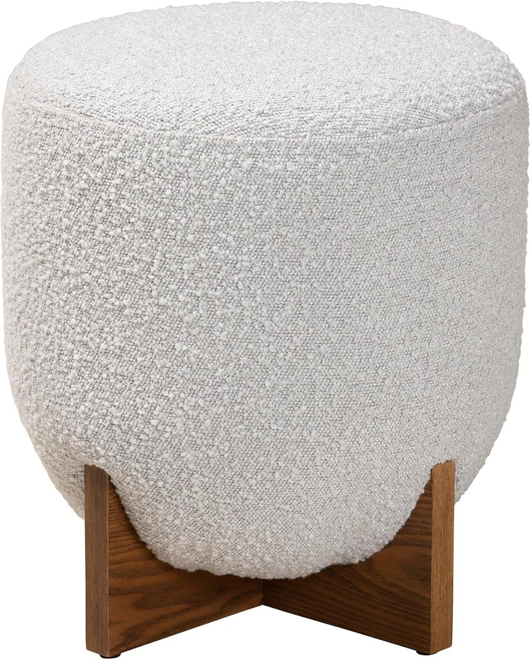 Baxton Studio Fisk 16.1"D x 16.1"W x 18.1"H, Light Grey/Walnut Brown - Image 4 of 4