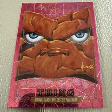 2024 Skybox Marvel Masterpieces ‘92 Platinum THING #91 PINK Lasers 813/992