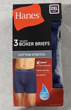 Hanes - Men's 3-Pack X-Temp Comfort Cool Boxer Briefs, Regular Length, 2XL/2XG