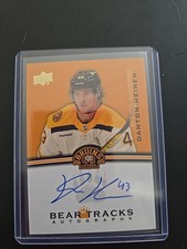2023 Upper Deck Boston Bruins Centennial Bear Tracks Danton Heinen #BT-DH Auto