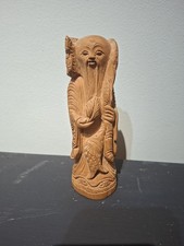 Vintage Carved Wooden Chineese Mythical/Diety Figure - VGC - 6 1/2 inch/16cm