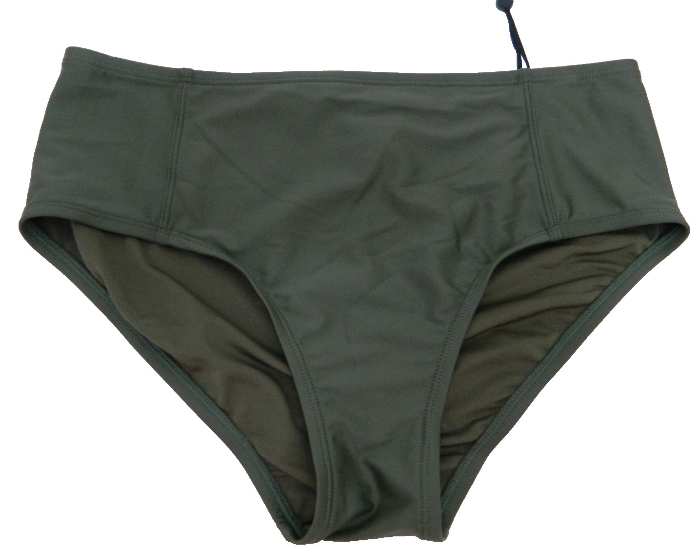 DKNY Solid Moss Green Front Seam Bikini Swimsuit Bottoms NWT Medium