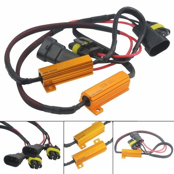 2X HB4 9006 50W 6Ohm LED Nebelscheinwerfer Widerstand Warnung Decoder-image