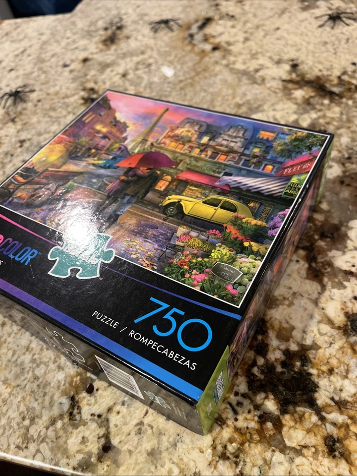 CITIES IN COLOR RAINING IN PARIS 750 PIECE BUFFALO GAMES JIGSAW PUZZLE New - Image 2 of 3