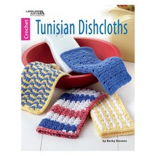 Leisure Arts Tunisian Dishcloths Crochet Book   Crochet Pattern Book with