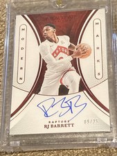 RJ BARRETT 2024-25 IMMACULATE MODERN MARKS AUTOGRAPH RED SP #d 9/25 Jersey Match