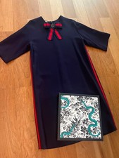USED GUCCI DRESS AND RIBBON BROOCH, GOOD CONDITION, SIZE 36 GOOD
