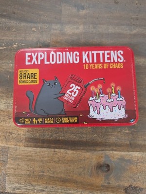 Exploding Kittens 10 Years of Chaos 8 Rare Bonus Cards NEW Sealed 2025