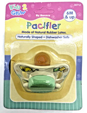 Pacifier Kids 2 Grow Latex Dishwasher Safe Naturally Shaped 6 Months and Up New