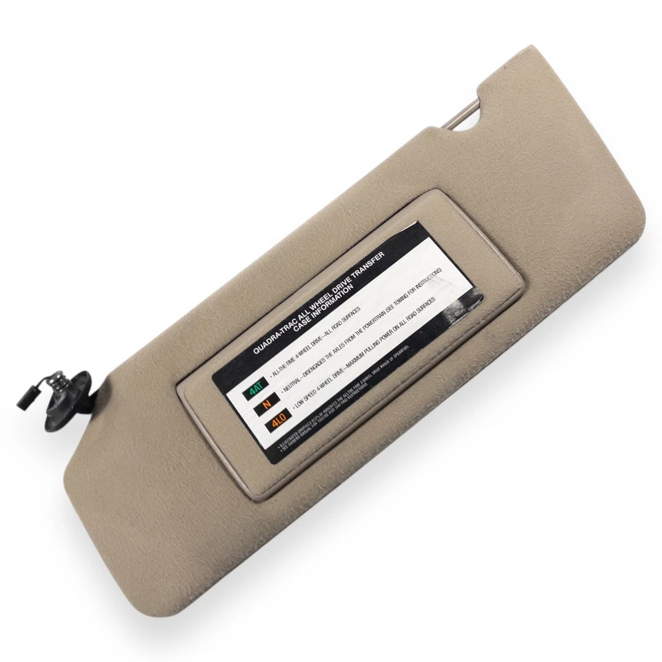 1993-1998 Jeep Grand Cherokee Driver Left Side Sun Visor Tan Brown Cloth Lighted - Image 2 of 4