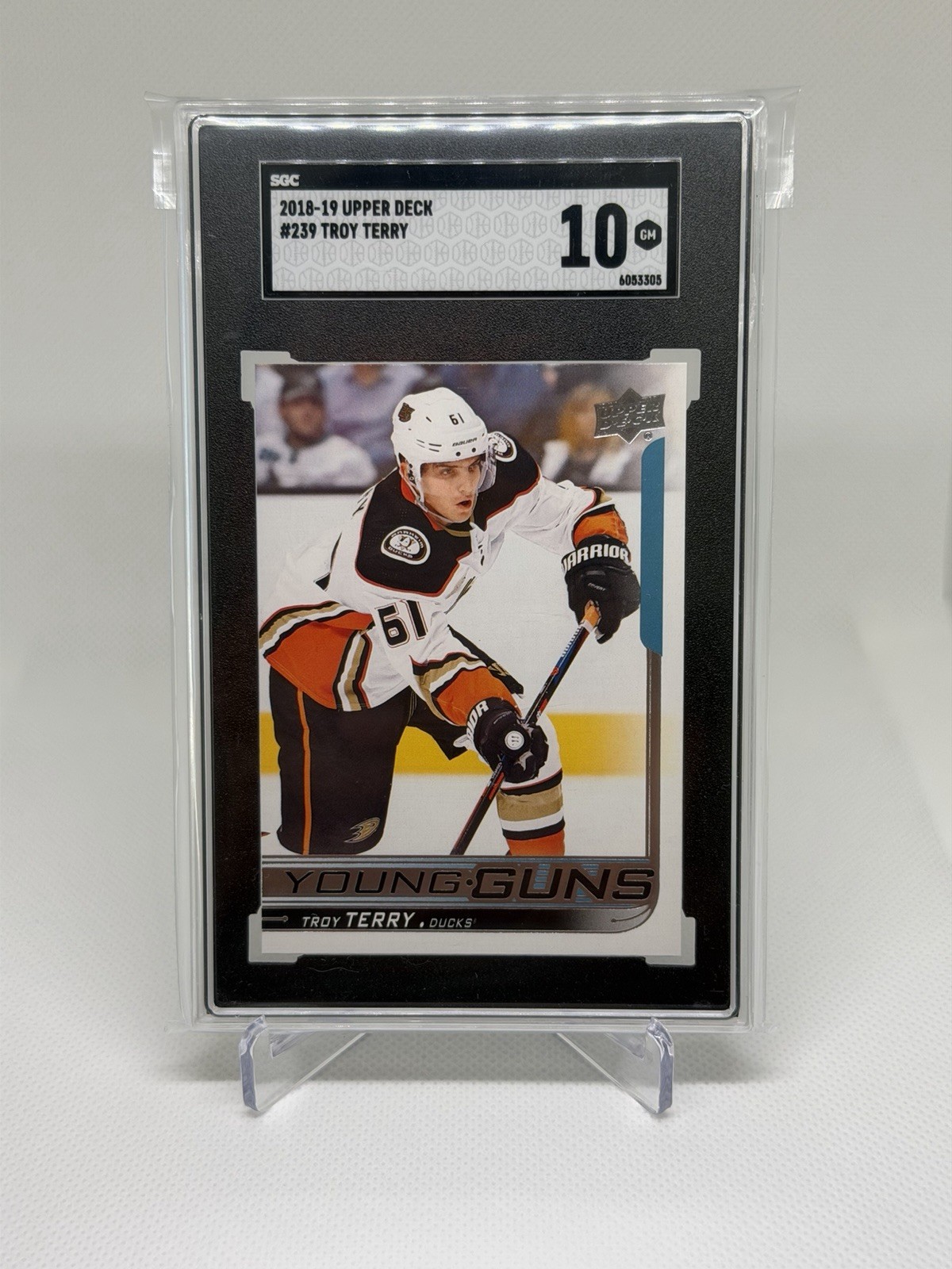 2018-19 Upper Deck Young Guns #239 Troy Terry SGC 10 Anaheim Ducks 2026 Playoffs