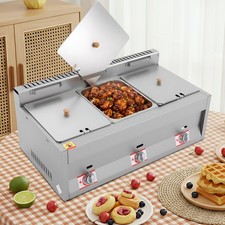 3-Pan Propane Gas Food Warmer Restaurant Tabletop Desktop Countertop Steam Table