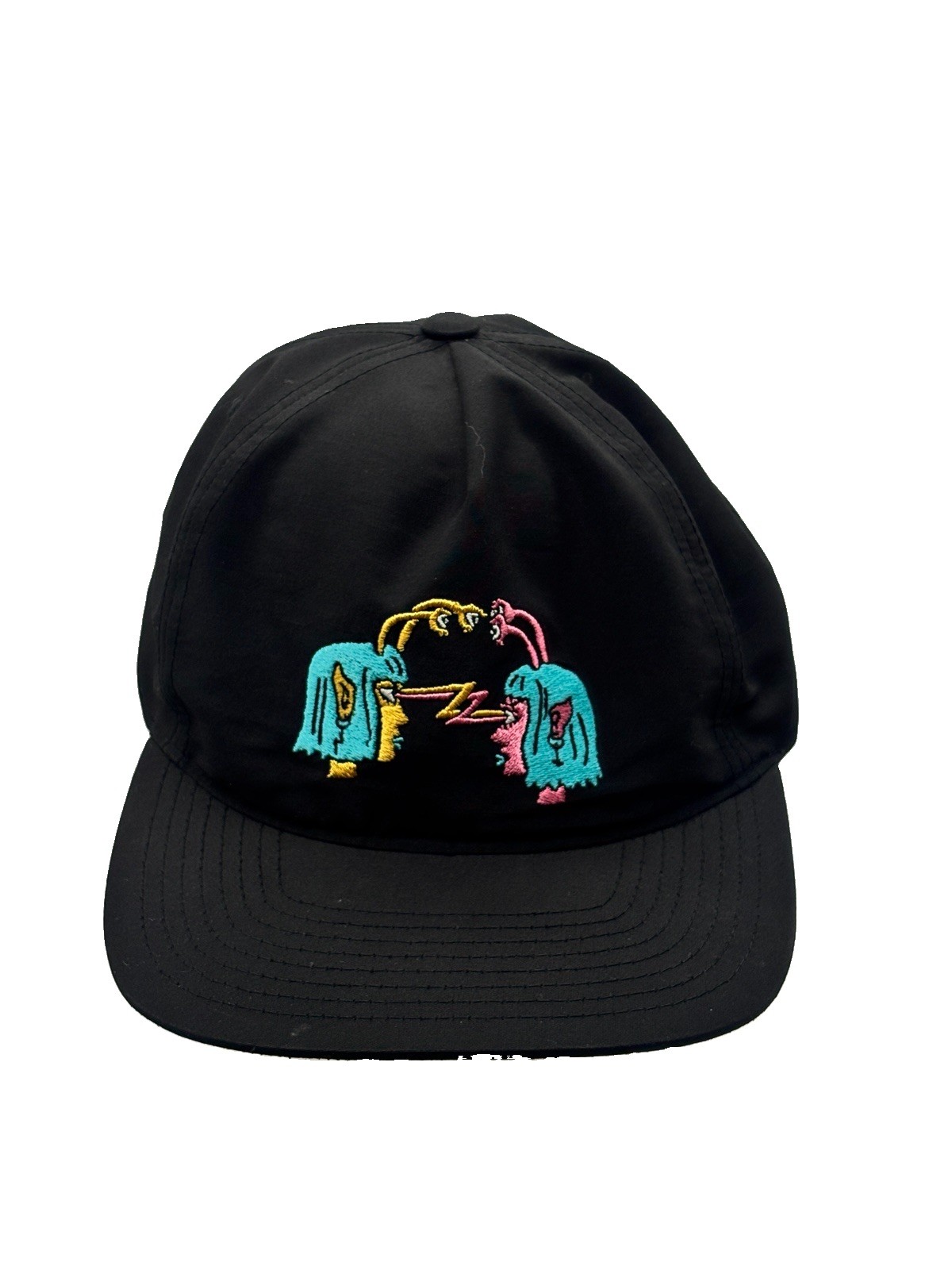 Yupoong Sample Hat Rare Black Strapback Cap Embroidered Alien Streetwear Graphic