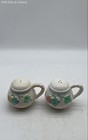 Ceramic Salt and Pepper Shakers Set 2pc Fruit Relief Made in Taiwan Vintage — photo 2