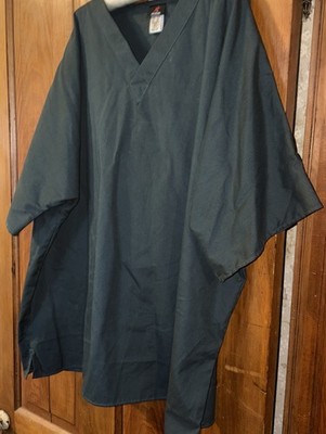 Aramark Unisex Reversible Scrub Shirt Size 3XL Dark Green Gray
