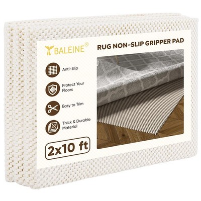 2'x10' Non Slip Rug Pad Rug Gripper for Hardwood Floors Extra Thick Mat