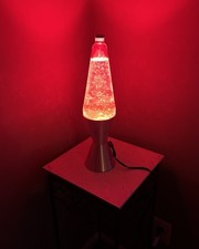 2003 Lava Lamp Lite 16.3" Pink Purple Motion  Glitter Model 8000 Retro Vintage