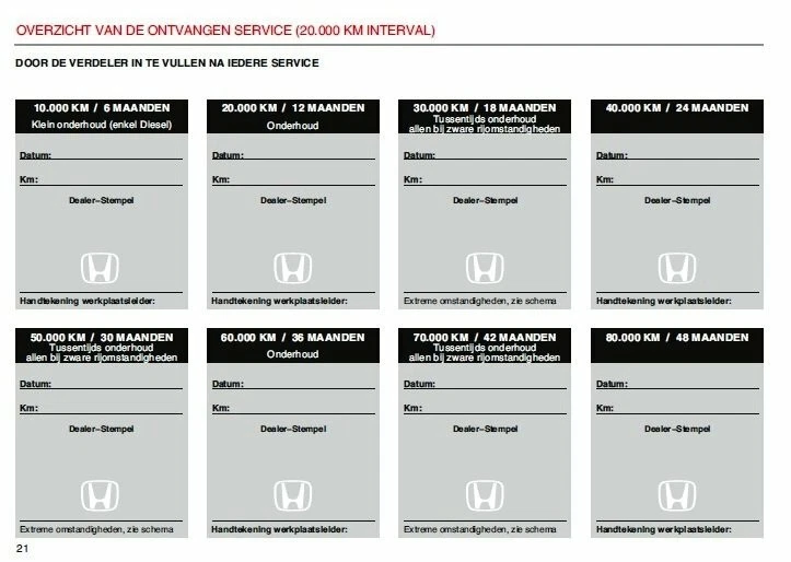 Libretto di manutenzione Honda pulizia belga - Immagine 3 di 3