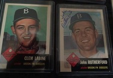 5 Diff 1991 Topps 1953 Archives Signed Cards Auto Autograph JOE ASTROTH, LABINE