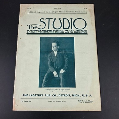 The STUDIO Magazine July 1911 Michigan Music Teachers Association Folio