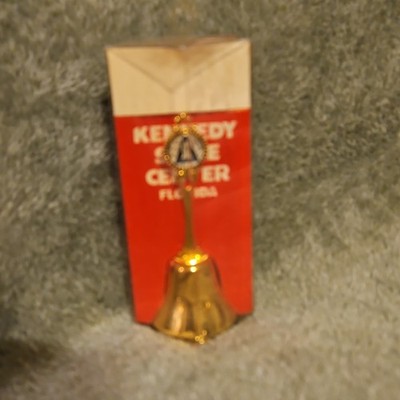 Vtg Souvenir Kennedy Space Center Bell With Space Shuttle On Handle