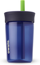 Kids Bpa-Free Plastic Tumbler with Spill Resistant Flexible Straw, Easy to Clean