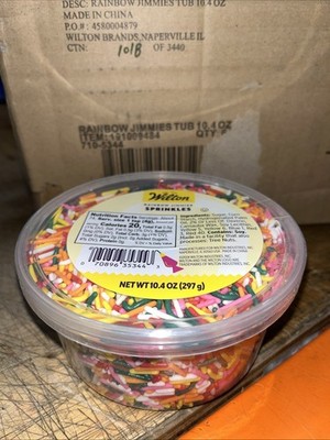 Wilton Rainbow Jimmies Tub, 10.5 Oz,1Pkg