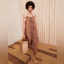 Ulla Johnson Cari Coverup Animal Print Size Small Lynx Leopard Print Tassel Vaca