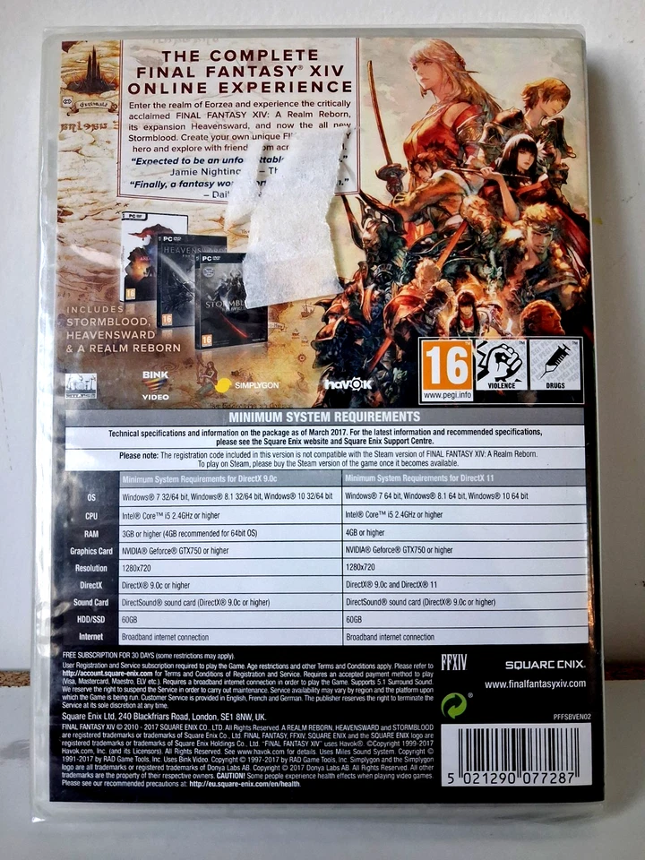 Final Fantasy XIV - The Complete Edition | PC DVD| PAL UK Ver. | Factory Sealed - Image 2 of 4
