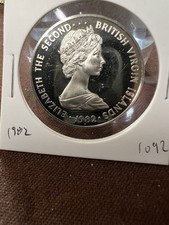 GEM 1982 BRITISH VIRGIN ISLANDS PROOF 50 FIFTY CENTS Mintage  2,000 Item 1092